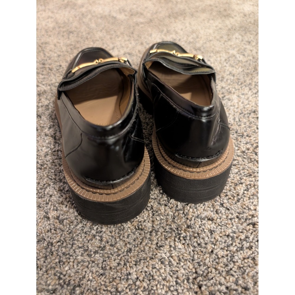 Sam Edelman Black Leather Horsebit Loafer Platform Chunky Sole Women's Shoes 8.5 - Picture 2 of 7